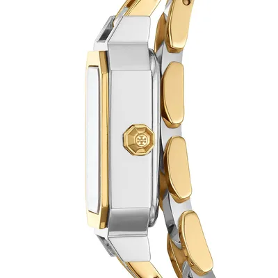 Tory Burch Robinson Two-Hand Two-Tone Stainless Steel Double Wrap Watch |  Square One