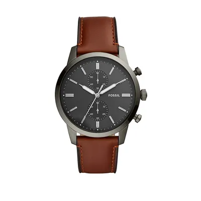 Townsman Chronograph Amber Leather Watch