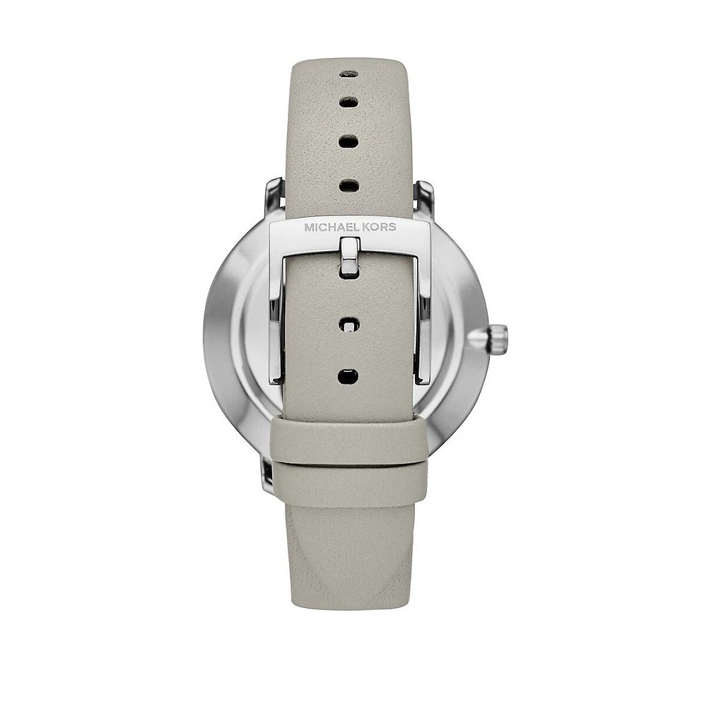 Montre Pyper en cuir gris à trois aiguilles MK2797