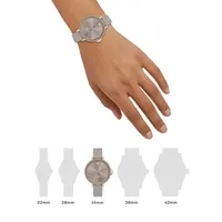 Grey Silicone Strap Watch