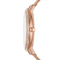 Jacqueline Date Rose Goldtone Stainless Steel Watch