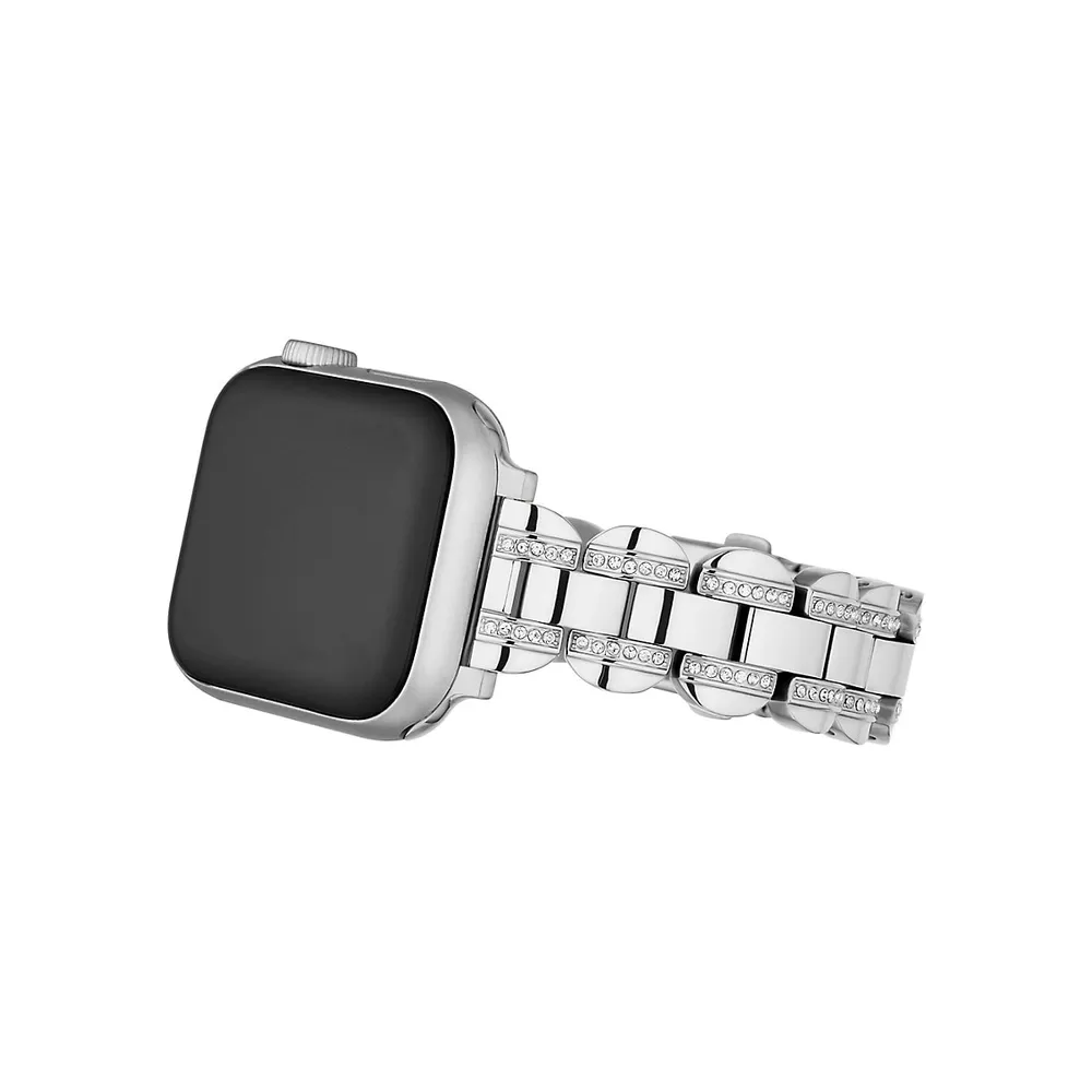 Silvertone Stainless Steel Bracelet Band For Apple Watch - 20MM ​KSS0090