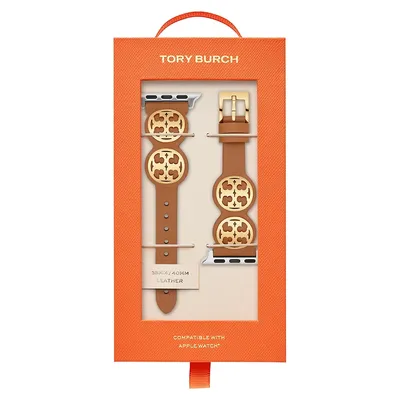 Tory Burch Miller Luggage Leather Strap for Apple Watch - 20MM TBS0035 |  Square One
