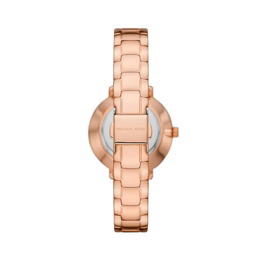 Pyper Rose Goldtone Watch & Jewelry Gift Set MK1040