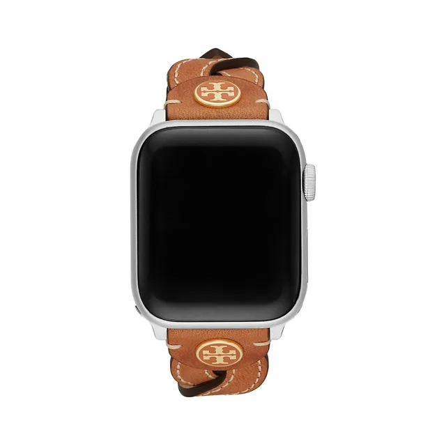 Tory Burch Luggage Braided-Leather Band​ For Apple Watch - 20MM TBS0046 |  Square One
