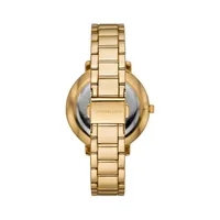 Pyper Black Dial & Goldtone Alloy Bracelet Analog Watch MK4593