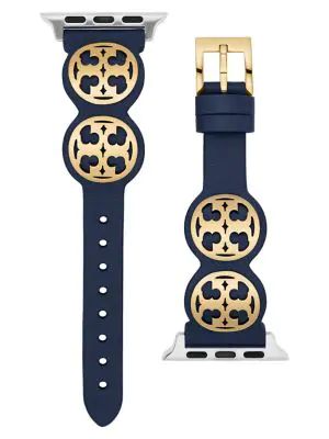 Tory Burch Goldtone Stainless Steel & Leather Strap For Apple Watch |  Metropolis at Metrotown