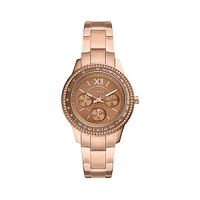 Stella Sport Multifunction Rose Goldtone Stainless Steel Watch ES5109