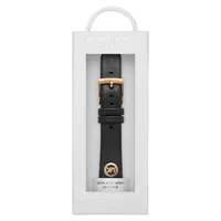 Bracelet de montre en cuir noir pour Apple Watch - 18 mm, MKS8011