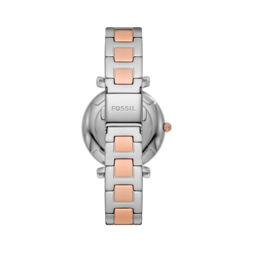 Carlie Two-Tone Stainless Steel & Link Bracelet Analog Watch ​ES5156