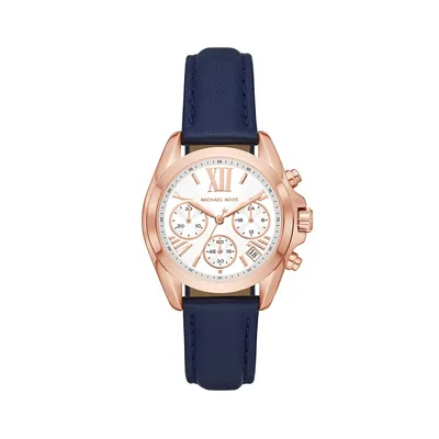 Bradshaw Rose Goldtone Stainless Steel & Leather Strap Chronograph Watch MK2960