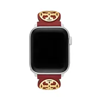 Goldtone Stainless Steel & Leather Strap For Apple Watch - 20MM​​ TBS0078