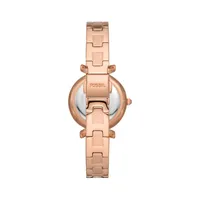 Carlie 3-Hand Rose-Goldtone Steel Bracelet Watch ES5202