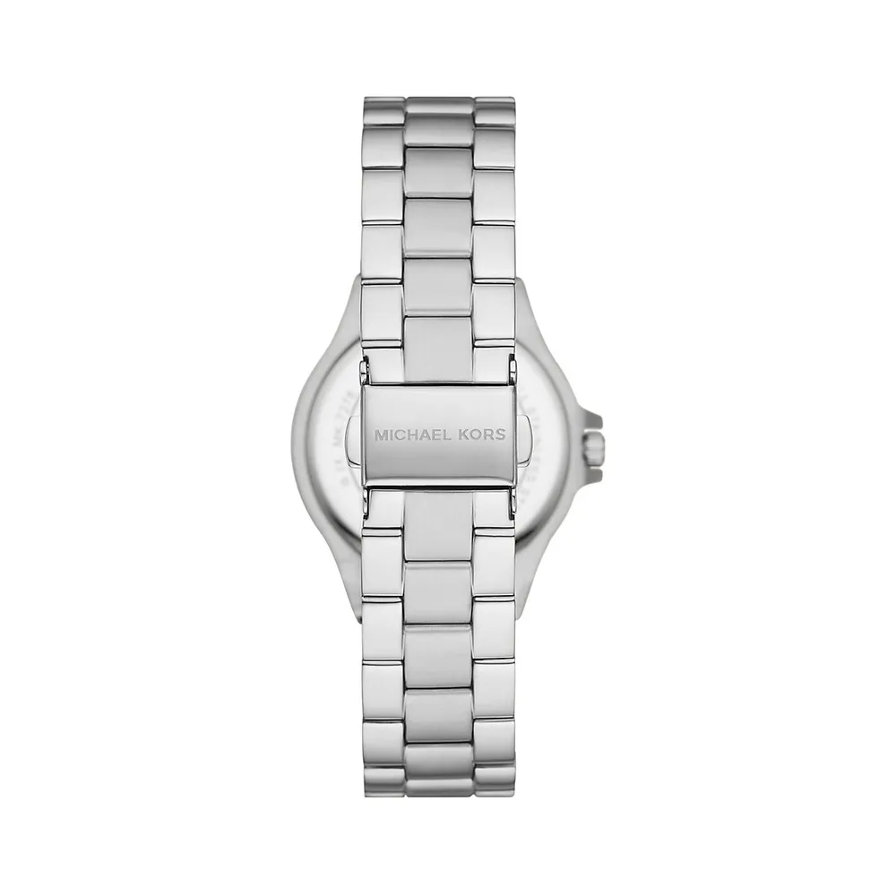 Mini-Lennox Crystal Pavé & Stainless Steel Watch ​ MK7280