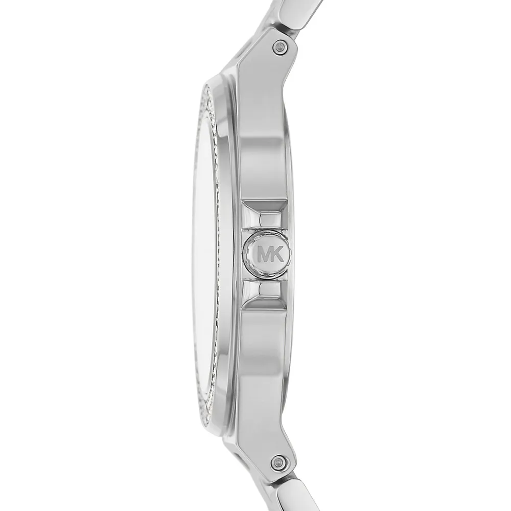 Mini-Lennox Crystal Pavé & Stainless Steel Watch ​ MK7280