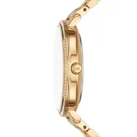 Pyper Pave Goldtone Alloy Bracelet Watch MK4666