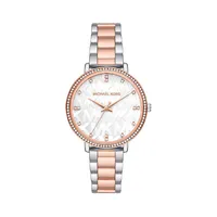 Pyper Three-Hand Two-Tone Alloy Bracelet Watch MK4667