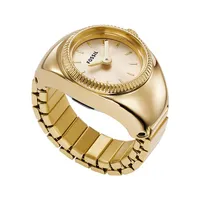 Goldtone Stainless Steel Expansion Band Watch Ring ES5246