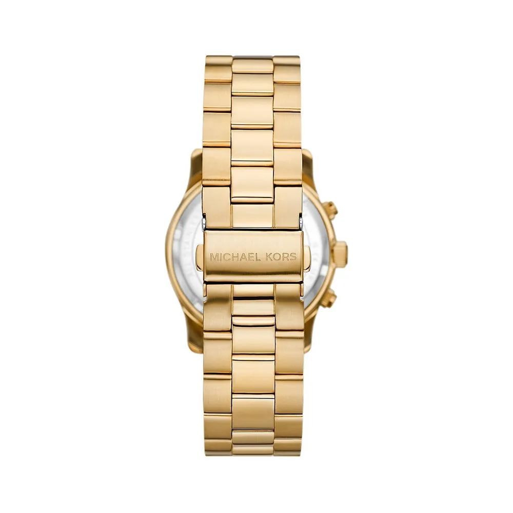 Runway Goldtone Stainless Steel Chronograph Bracelet Watch​ MK7323