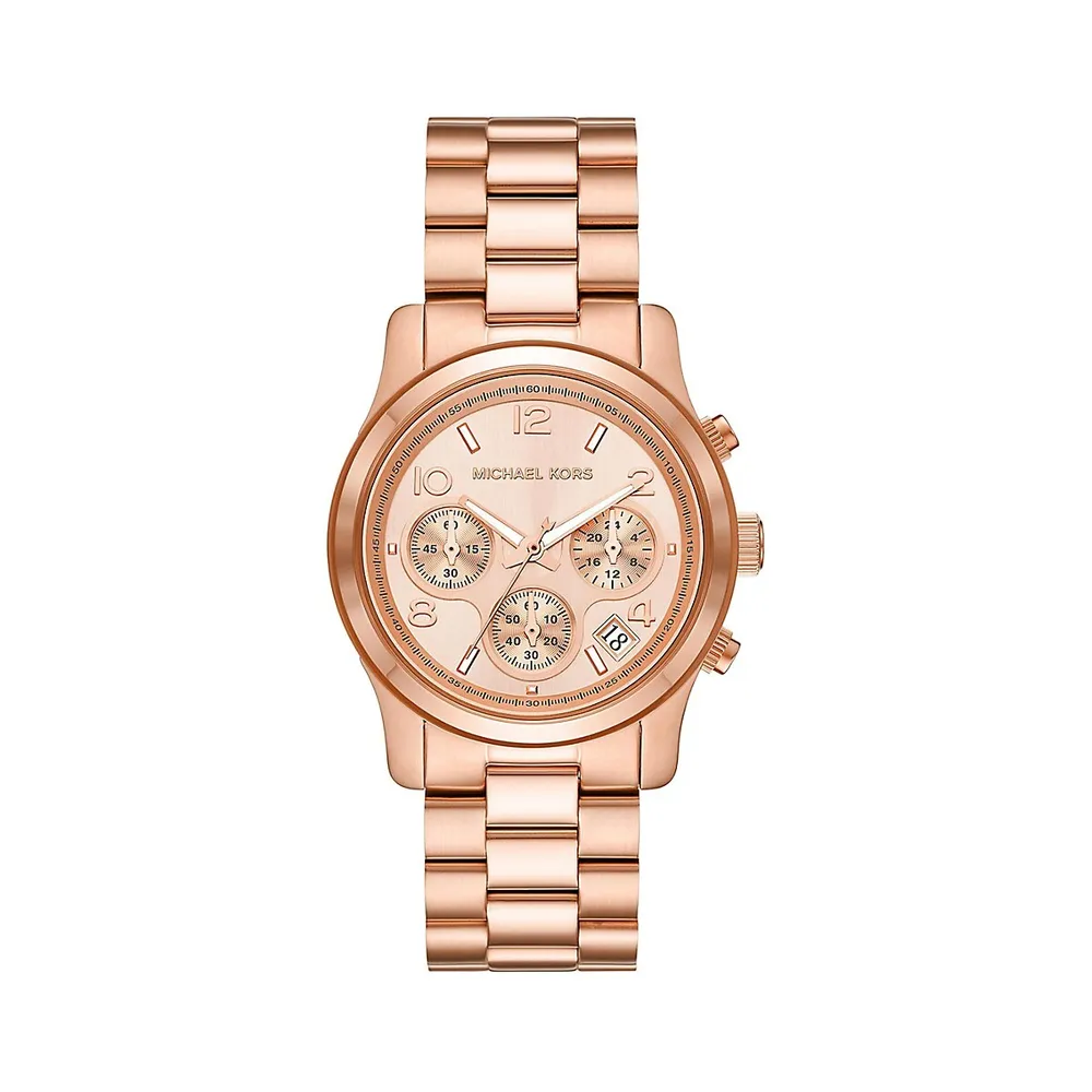 Runway Rose-Goldtone Stainless Steel Chronograph Bracelet Watch​ MK7324