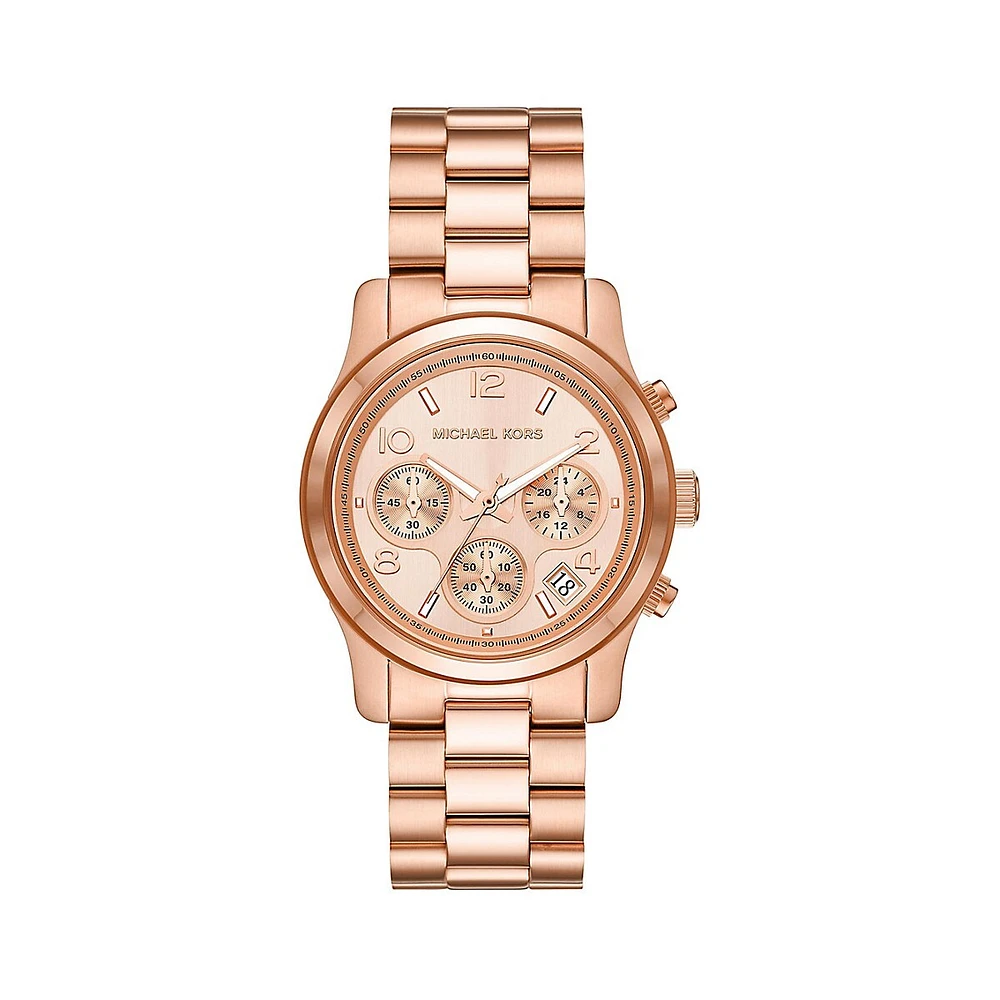 Runway Rose-Goldtone Stainless Steel Chronograph Watch​ MK7324