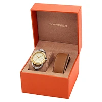 Miller Two-Tone Stainless Steel Watch & Interchangeable 2-Strap Gift Set TBW7224SET