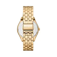 Harlowe Pavé Goldtone Stainless Steel Bracelet Watch MK4709