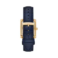 Emery Pavé Goldtone Stainless Steel Case & Leather Strap Watch MK2982