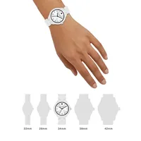 Morningside White Silicone Bracelet Scalloped Watch KSW1794