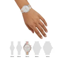 Montre-bracelet chronographe en acier inoxydable bicolore à cadran nacré Neutra, ES5279
