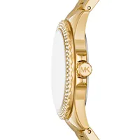 Everest Crystal & Goldtone Stainless Steel Bracelet Watch MK7363