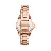 Everest Crystal & Rose Goldtone Stainless Steel Bracelet Watch MK7364