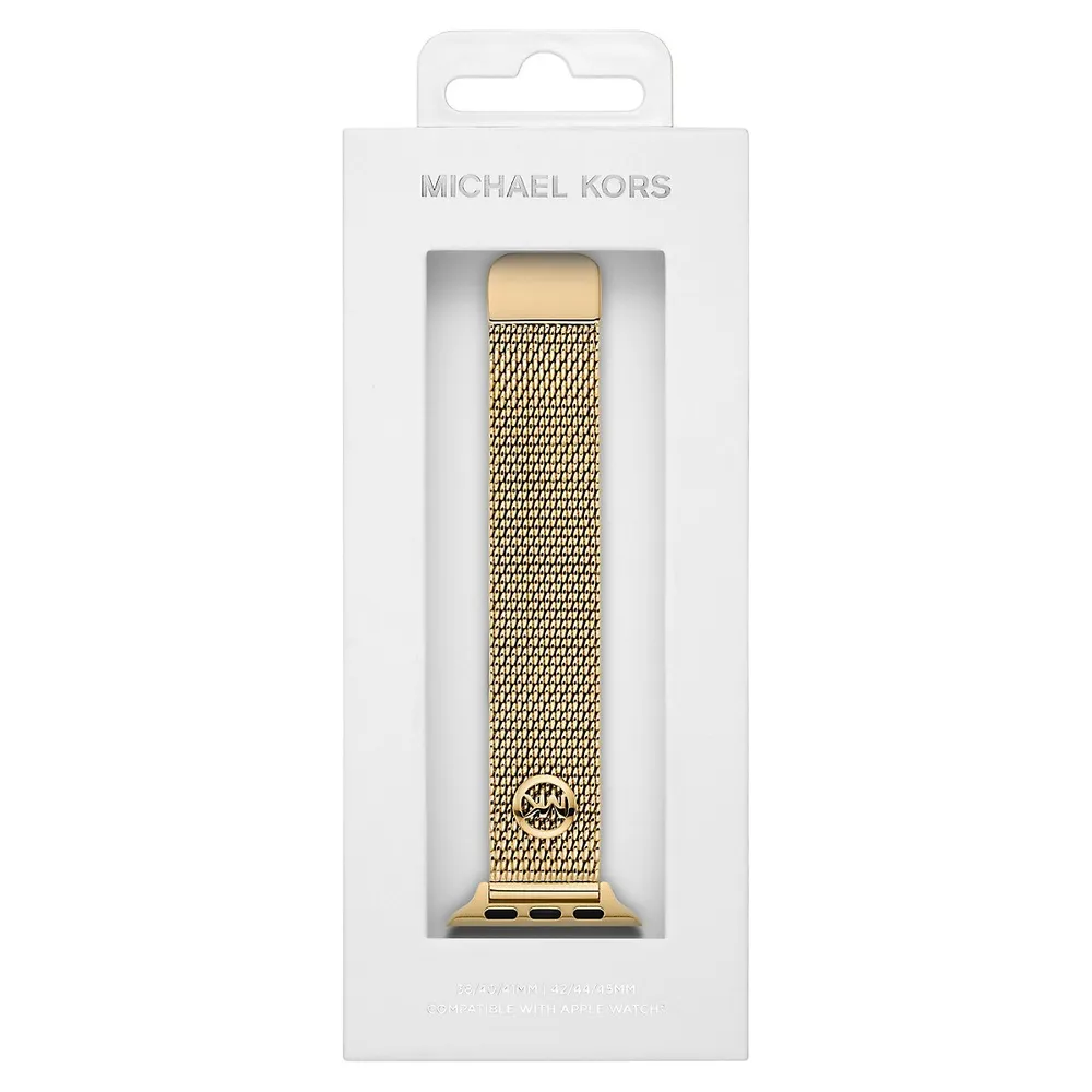 Goldtone Stainless Steel Mesh Apple Watch Bracelet MKS8052E