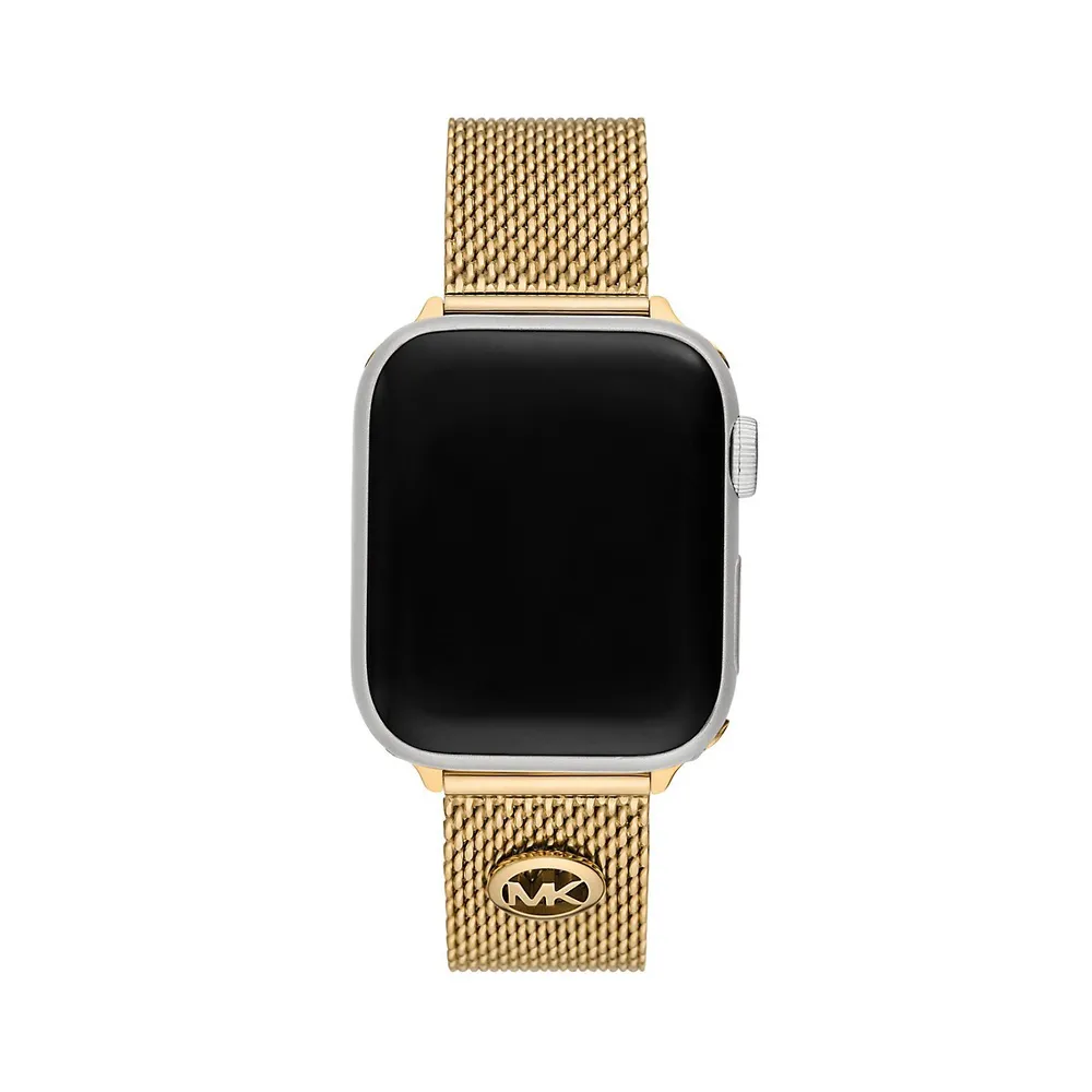 Goldtone Stainless Steel Mesh Apple Watch Bracelet MKS8052E