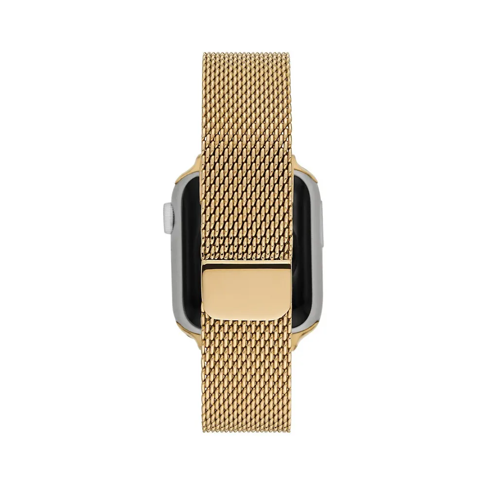 Goldtone Stainless Steel Mesh Apple Watch Bracelet MKS8052E