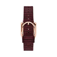 Harwell Red Lizard-Embossed LiteHide Leather Strap Watch ES5301