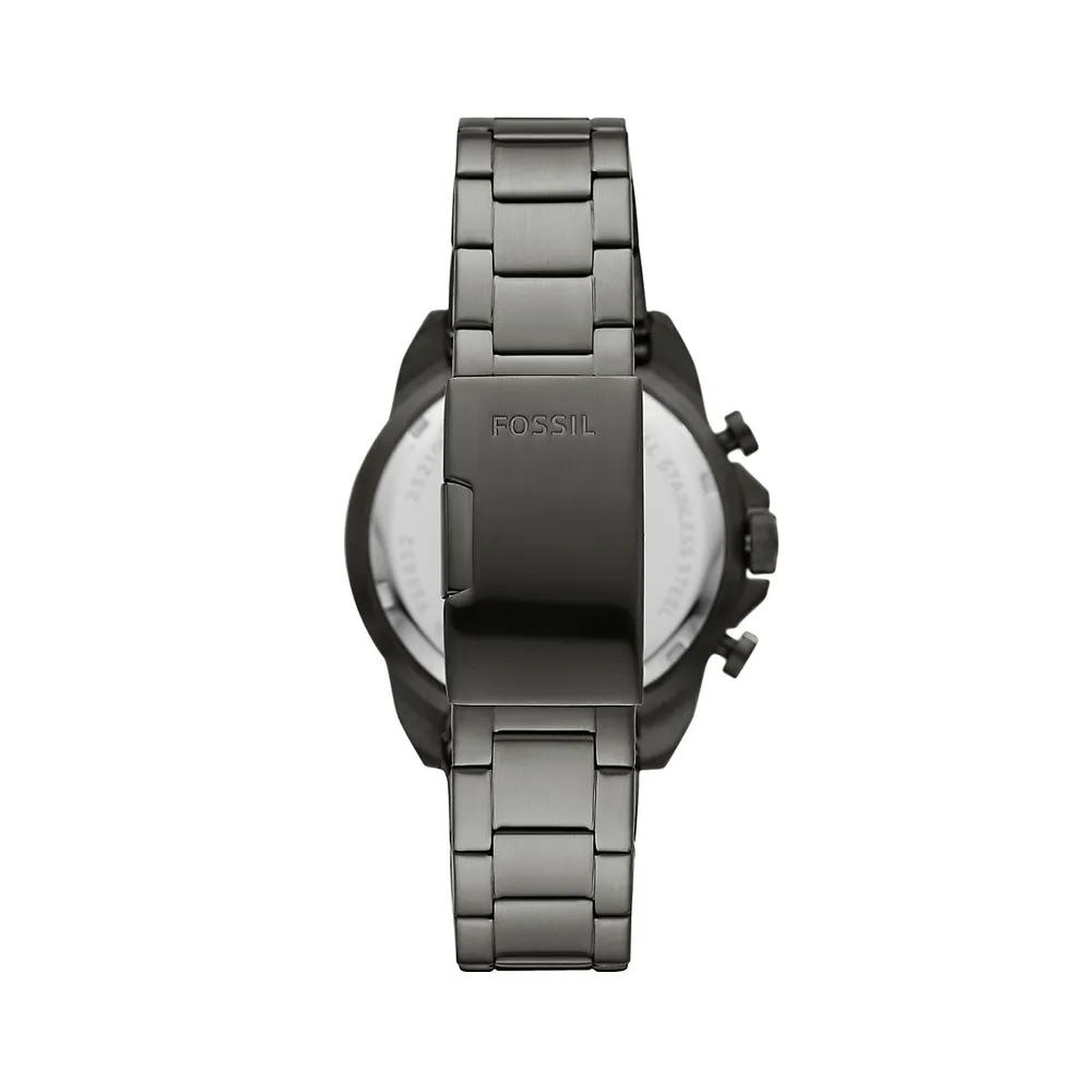 Bronson Chronograph Smoke Stainless Steel Bracelet Watch FS6017