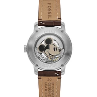 Mickey Mouse Disney x Fossil Limited Edition Sketch Stainless Steel & Leather Strap Watch LE1185