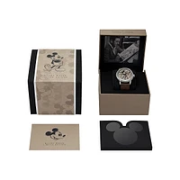 Mickey Mouse Disney x Fossil Limited Edition Sketch Stainless Steel & Leather Strap Watch LE1185