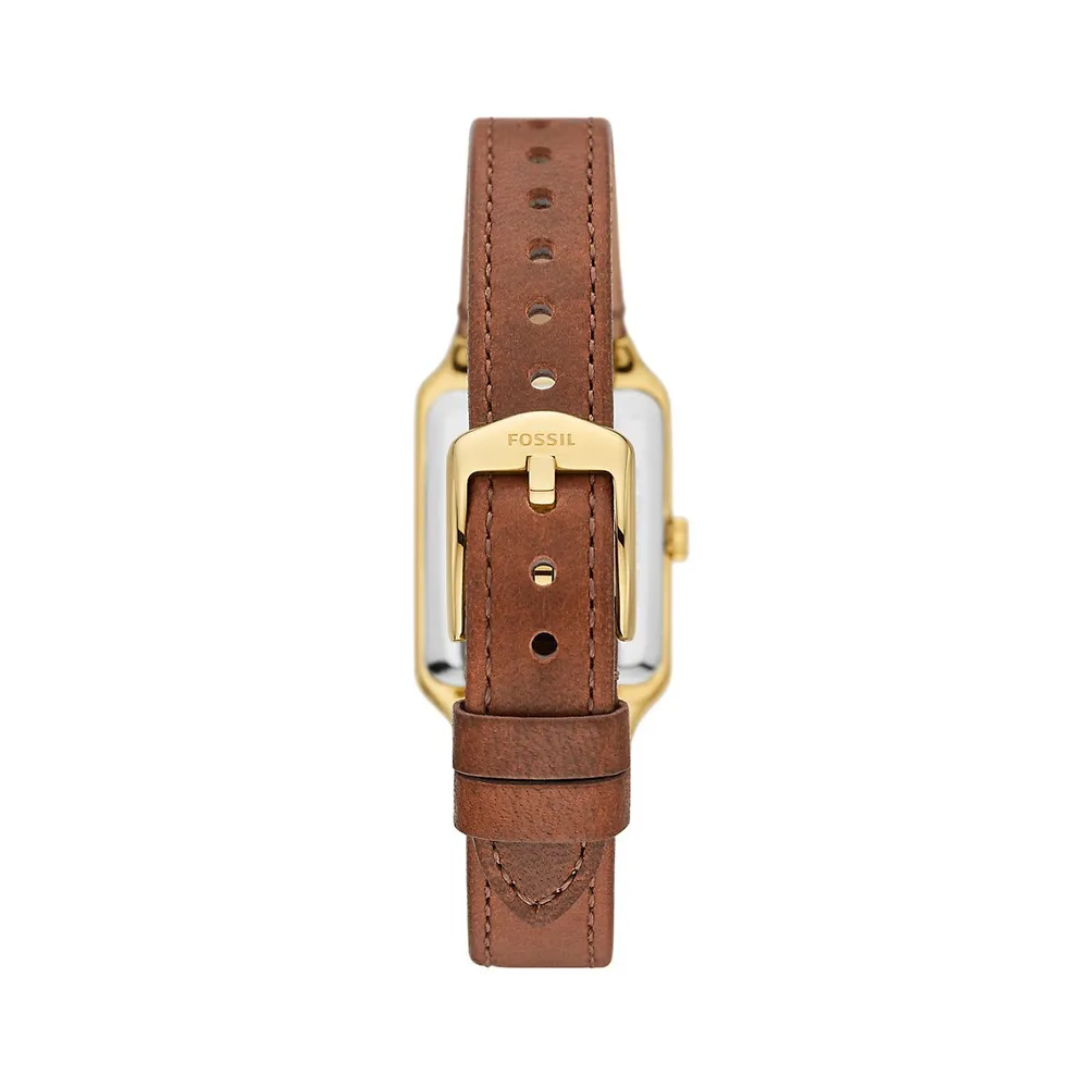 Raquel Brown LiteHide Leather Strap Watch ES5303