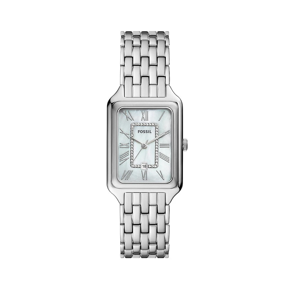 Raquel Glitz Stainless Steel Bracelet Watch ES5306