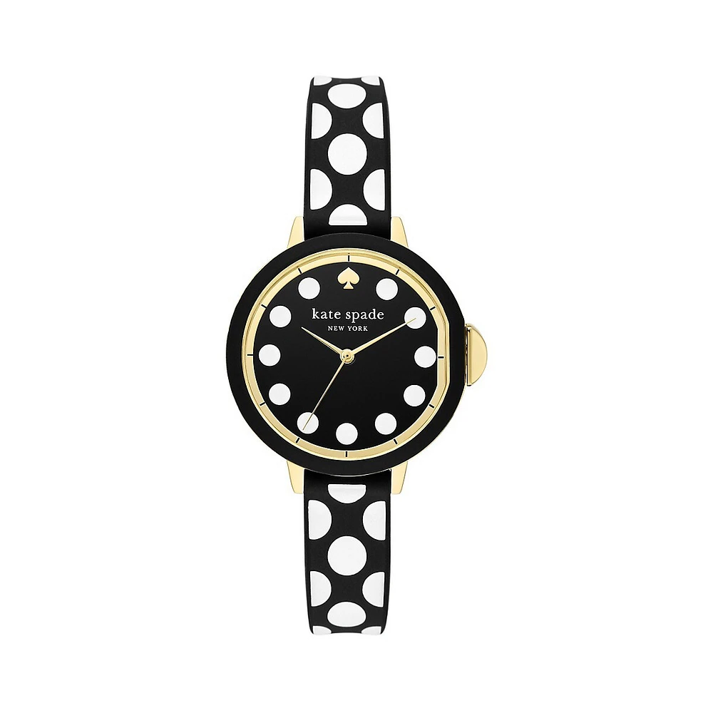 Park Row Three-Hand Dot Silicone Strap Watch KSW1812