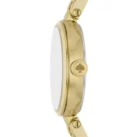 Holland Goldtone Stainless Steel and Clear Stone Bracelet Watch KSW1806
