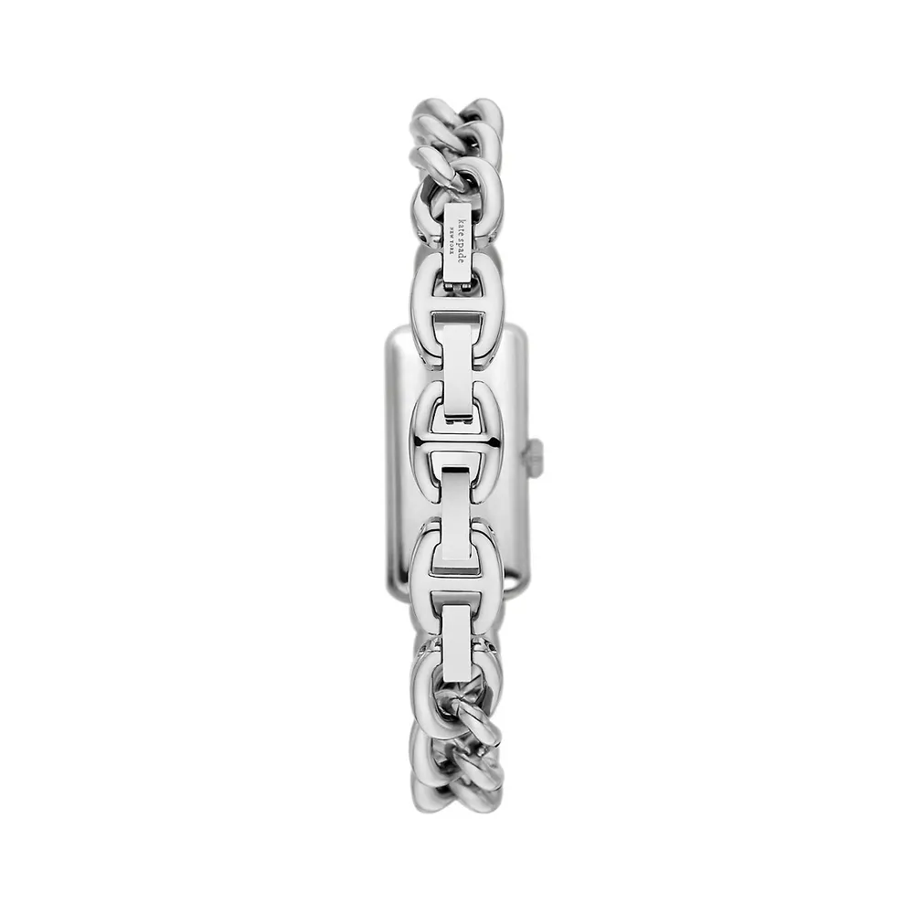 Rosedale Stainless Steel and Clear Stone Bracelet Watch KSW1809