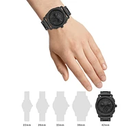 Machine Chronograph Black Stainless Steel Bracelet Watch FS6015