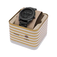Machine Chronograph Black Stainless Steel Bracelet Watch FS6015