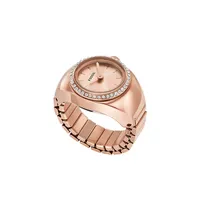 Rose Goldtone Stainless Steel & Crystal Watch Ring ES5320