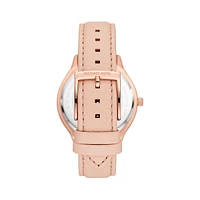 Slim Runway Blush Leather Strap Watch MK7467