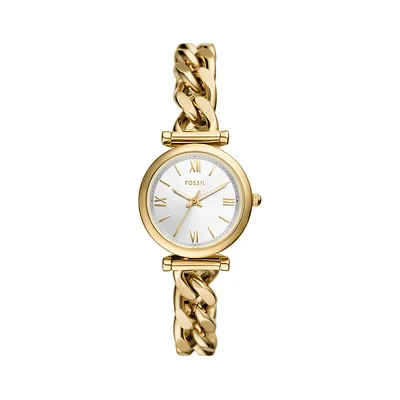 Carlie Goldtone Stainless Steel Bracelet Watch ES5329