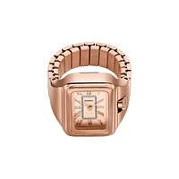 Raquel Rose Goldtone Stainless Steel Ring Watch ES5345